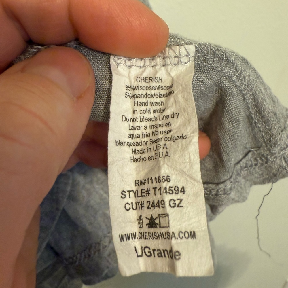 2/$15 Cherish - Heather Gray Tierd Tank Top - Picture 6 of 7